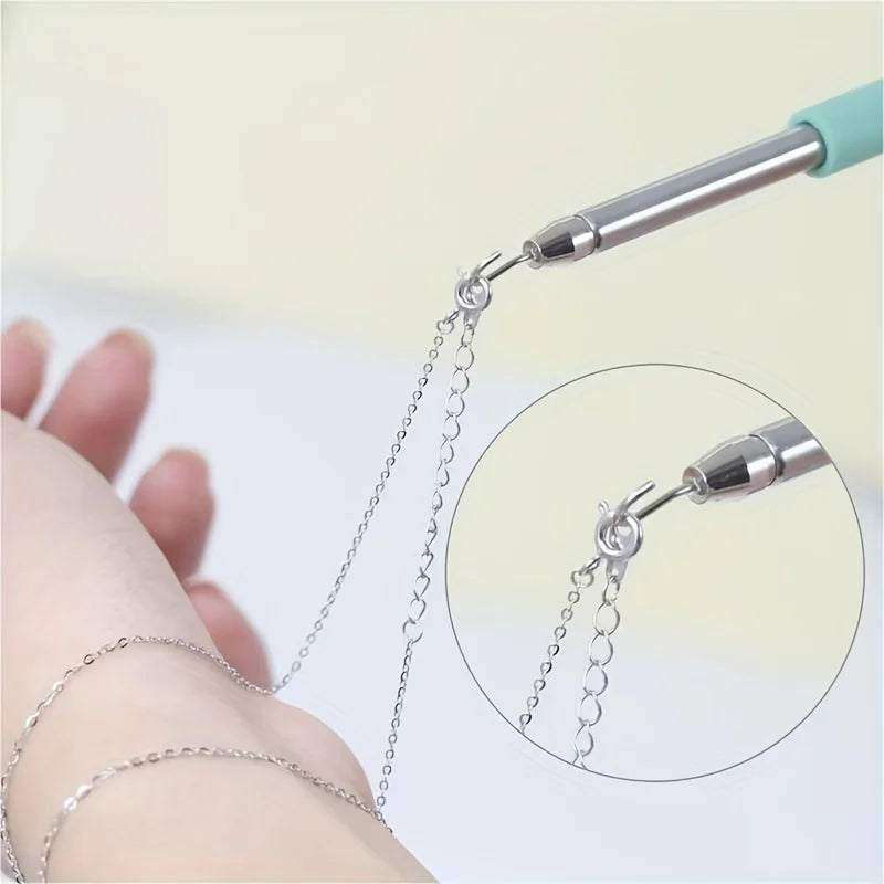 Bracelet Helper Tool | Stainless Steel Bracelet Fastening Aid | Clasp Holder for Easy One-Handed Jewelry Fastening