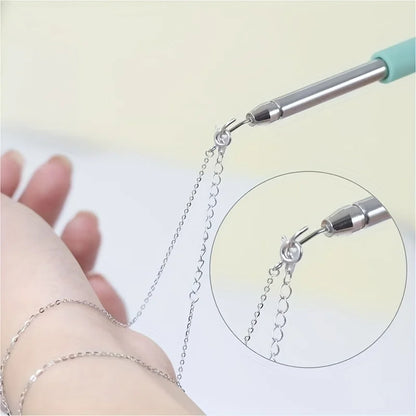 Bracelet Helper Tool | Stainless Steel Bracelet Fastening Aid | Clasp Holder for Easy One-Handed Jewelry Fastening