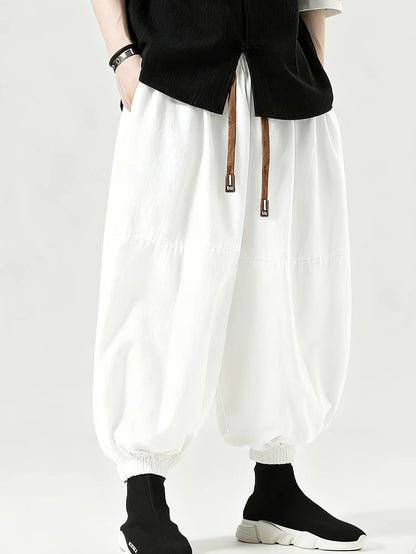 New Men Pants Fashion Korean Style Harem Loose Style Cotton Pants Man Solid Trousers