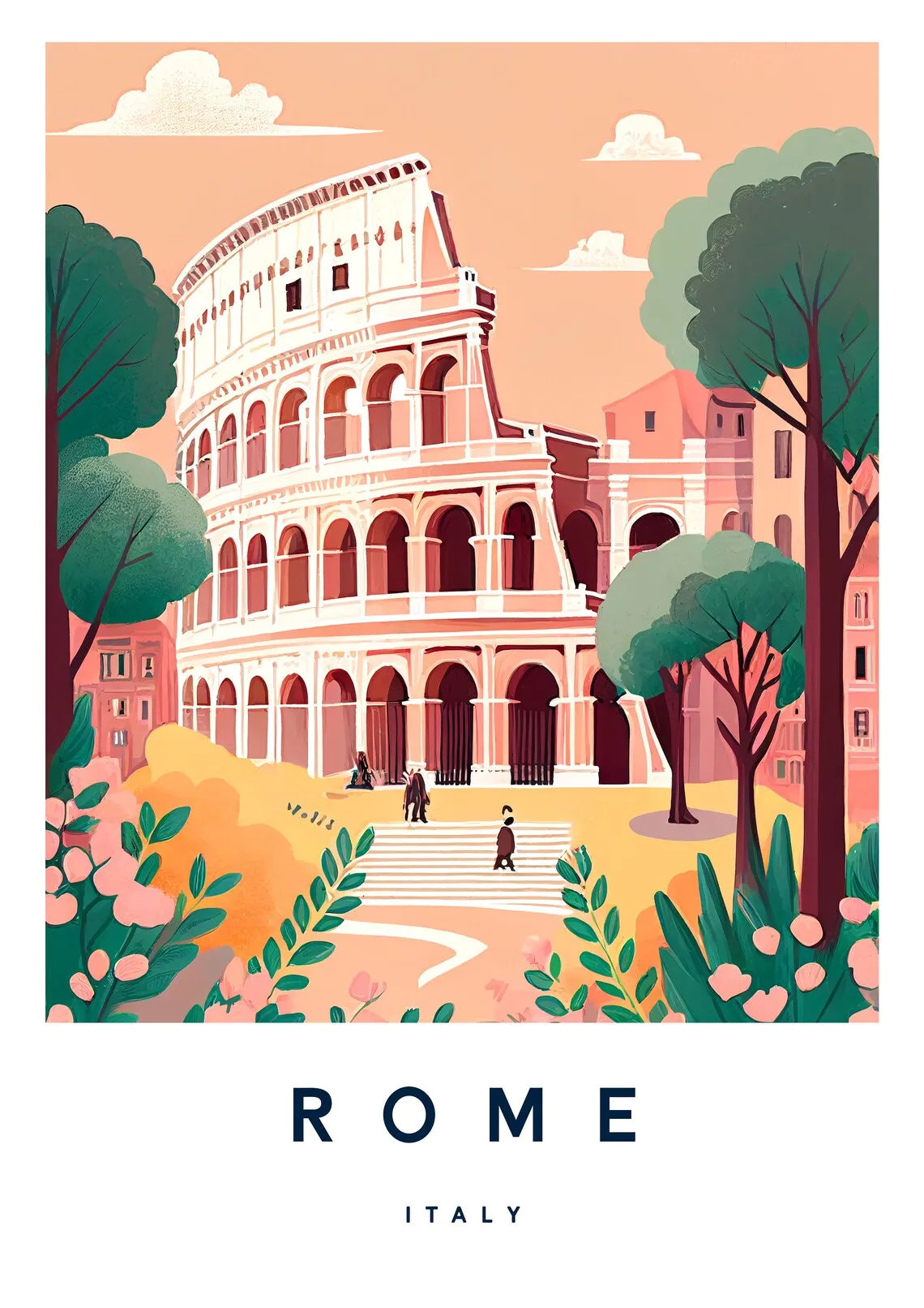 Florence Italy Europe TraveI City Landscape Poster Amalfi Rome Tuscany Sardinia Canvas Print Painting Wall Art Office Home Decor