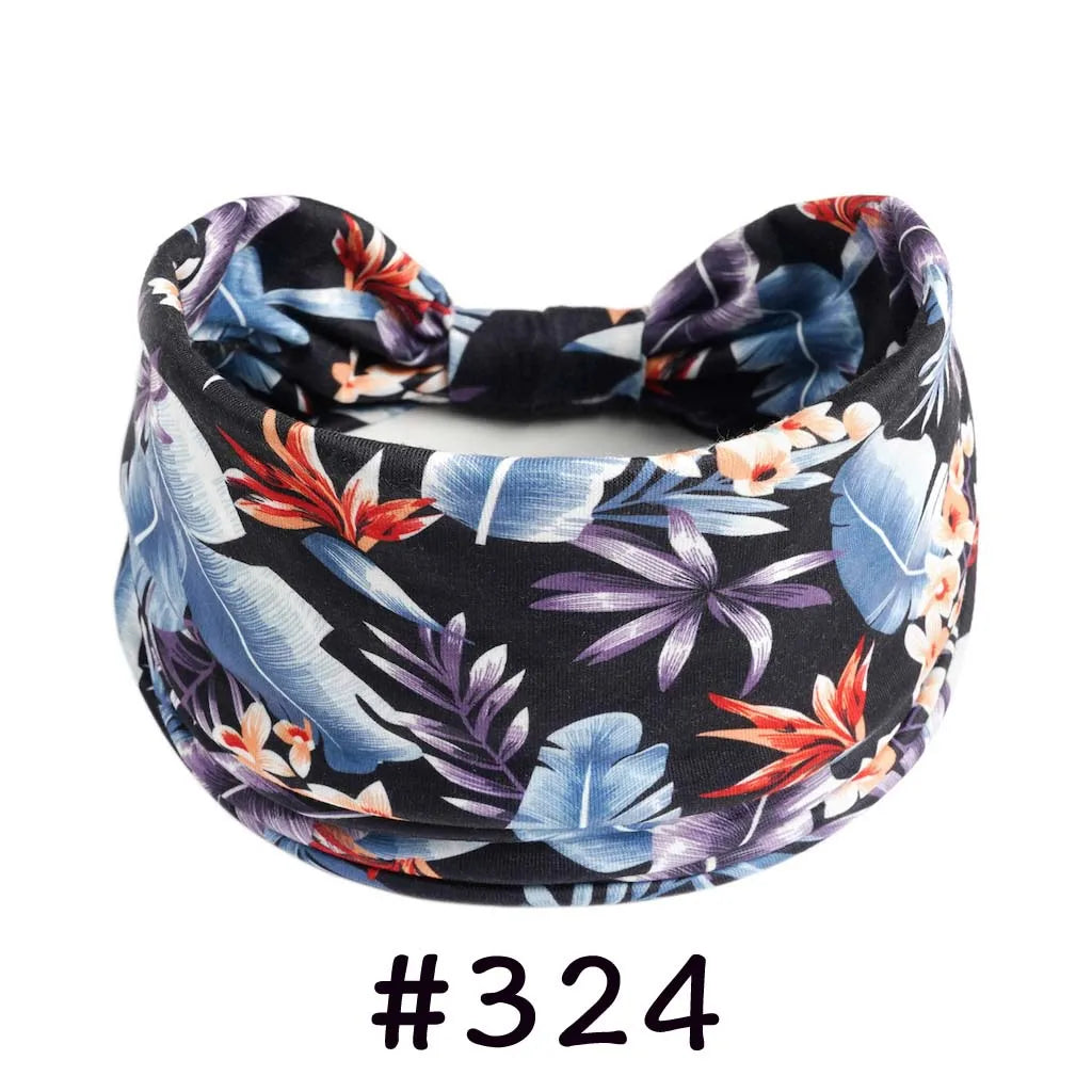 Boho Headbands for Women | Wide Knotted Stretch Hair Wraps for Yoga, Travel & Everyday Wear