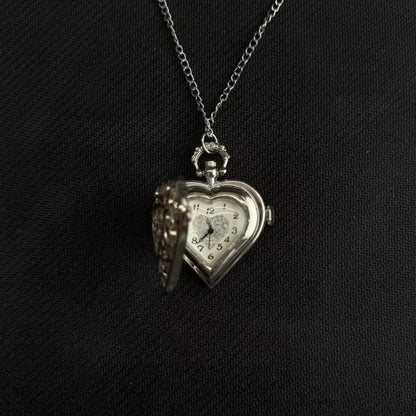 Heart Watch Bag Charm | Functional Clock Keychain | Purse & Backpack Charm with Heart, Key & Crystal Accents