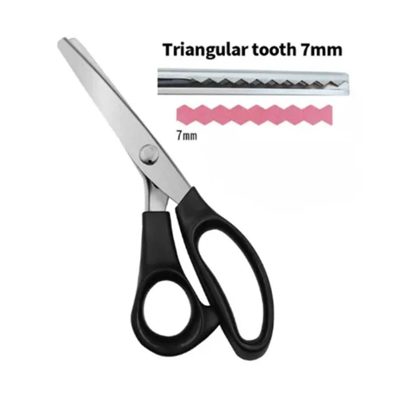 Stainless Steel Pinking Shears | Zigzag Fabric Scissors | Dressmaking, Tailoring, Lace & Sewing Tool