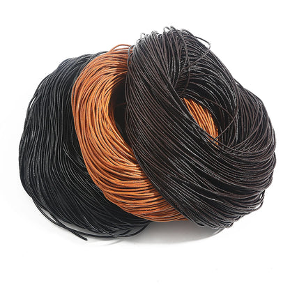 Genuine Cowhide Leather Cord | 5m Round Leather Rope for Necklaces, Bracelets & DIY Jewelry Making