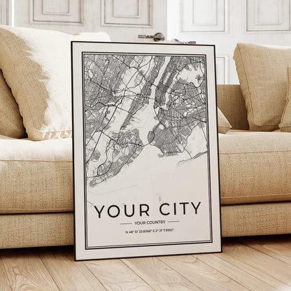 Custom Personalized City And County Map World Cover Gift Wall Art Printing Picture Living Room Bedroom Home Decoration