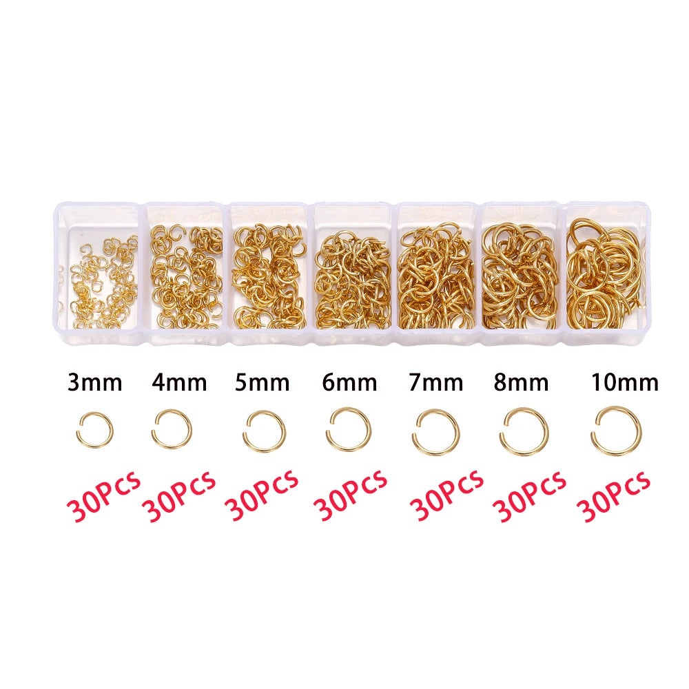 Jewelry Making Kit | Lobster Clasps, Jump Rings & Crimps Set | DIY Bracelet & Necklace Findings (210–400pcs)