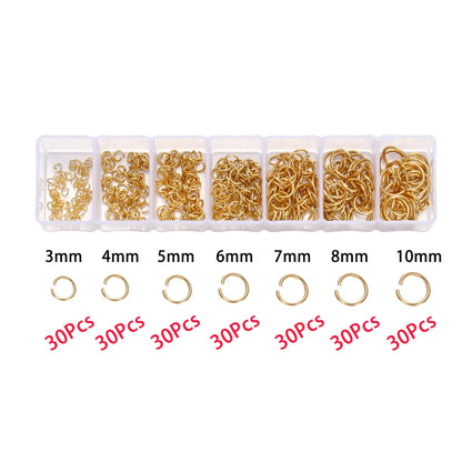 Jewelry Making Kit | Lobster Clasps, Jump Rings & Crimps Set | DIY Bracelet & Necklace Findings (210–400pcs)