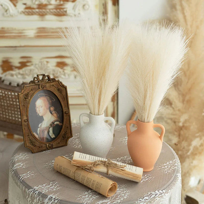 15pc Artificial Pampas Grass Fake Flower Simulated Reed Bouquet for Home Wedding Party Decoration Fluffy Boho Pampas Grass Decor