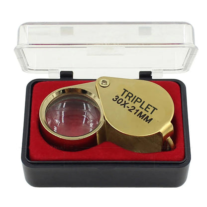 Jeweler’s Eye Loupe | 30x Magnifying Glass | 21mm Pocket Jewelry Magnifier for Beads, Gemstones & Jewelry Making