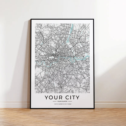 Custom Personalized City And County Map World Cover Gift Wall Art Printing Picture Living Room Bedroom Home Decoration