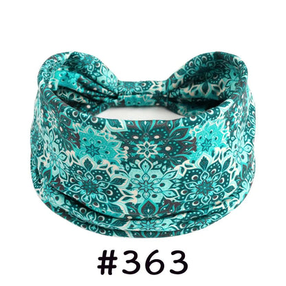 Boho Headbands for Women | Wide Knotted Stretch Hair Wraps for Yoga, Travel & Everyday Wear