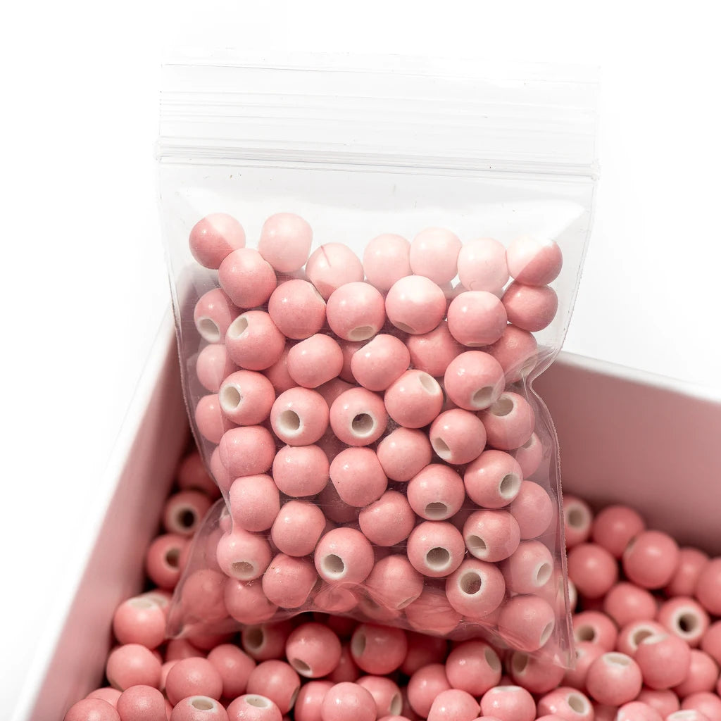 Multi-color Ceramic Beads 6mm | Speckled Porcelain Round Beads | 100pc Bracelet & Necklace Beads | DIY Jewelry Making Supplies