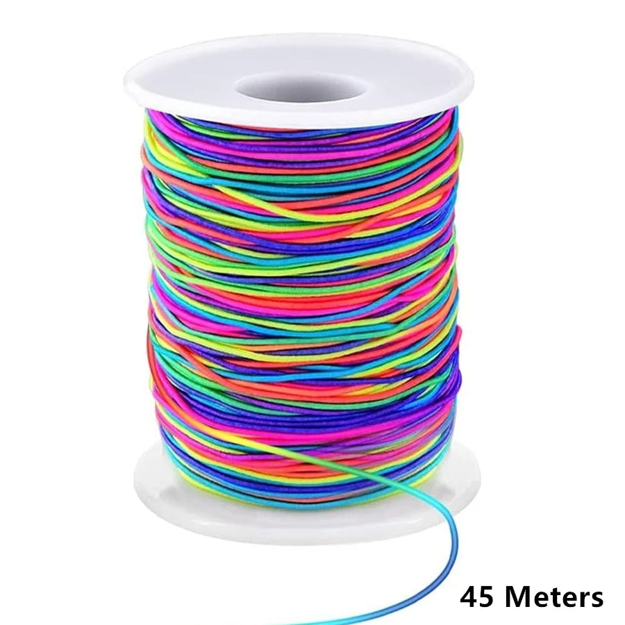 1mm Stretchy Bracelet String | Rainbow Elastic Cord | Strong Beading String for Jewelry Making, Bracelets, Necklaces & DIY Crafts