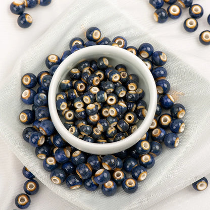 Multi-color Ceramic Beads 6mm | Speckled Porcelain Round Beads | 100pc Bracelet & Necklace Beads | DIY Jewelry Making Supplies
