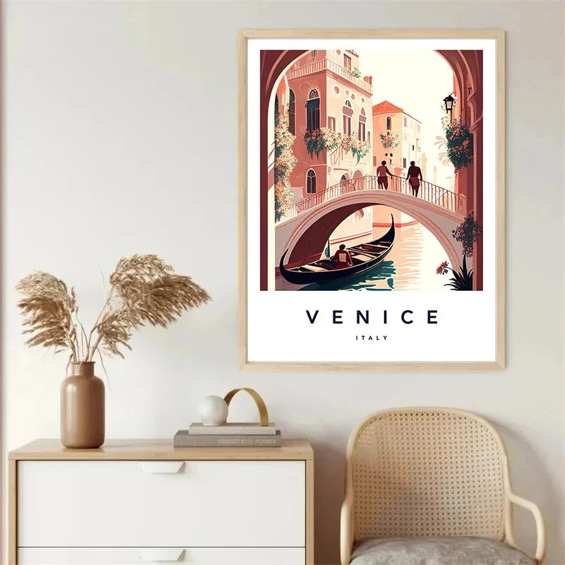 Florence Italy Europe TraveI City Landscape Poster Amalfi Rome Tuscany Sardinia Canvas Print Painting Wall Art Office Home Decor