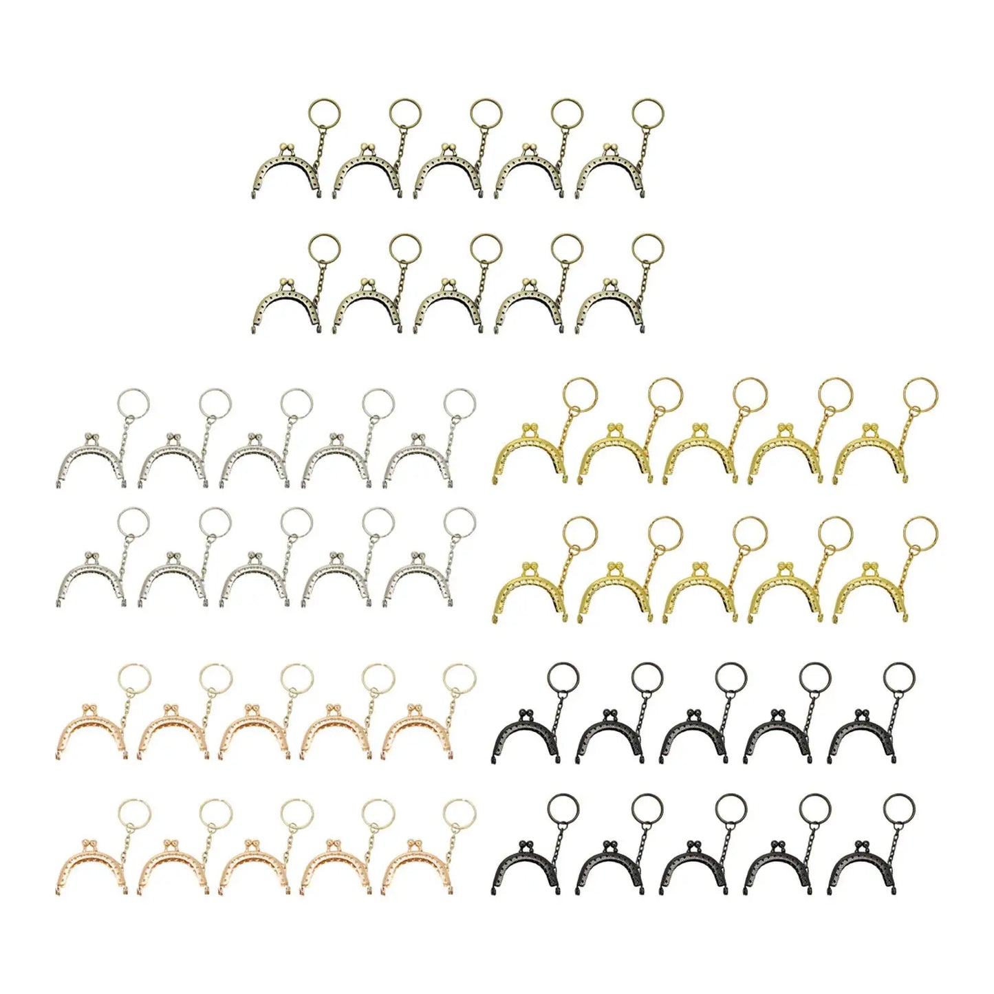 Metal Purse Frame Clasp | 2 Inch Kiss Lock Arch Frame | Coin Purse Hardware for DIY Purse Making, Sewing & Bag Making