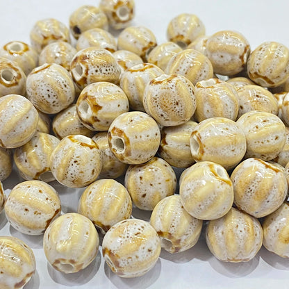 11mm Ceramic Spacer Beads | Colorful Irregular Round Beads | 20/40pcs Multicolor Beads for Bracelets & DIY Jewelry Making