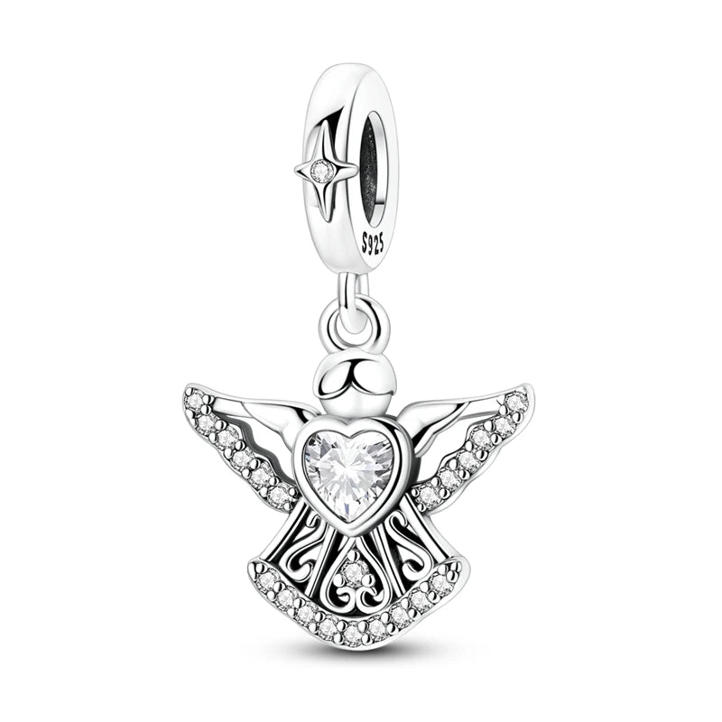 Sterling Silver Bear Family Tree Charm | 925 Charm Bead for Pandora Style Bracelets | Nature Jewelry Gift for Mom, Daughter & Women