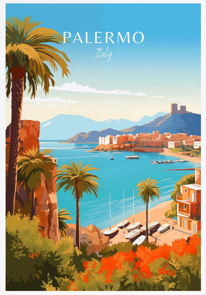 Italy City Travel Poster Paris Rome Milan Tuscany Venice Sardinia Canvas Painting Wall Art Picture for Living Room Home Decor