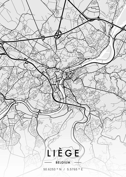 City Map Artwork Poster Paris New York Canvas Painting HD Printed Black and White Map Wall Art Picture Living Room Home Decor