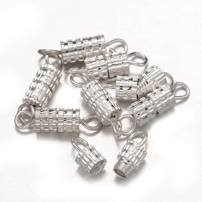 20pcs Screw Clasps for Jewelry Making | Metal Bracelet & Necklace Closure Fasteners | End Cap Connectors | DIY Jewelry Findings