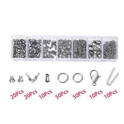 Jewelry Making Kit | Lobster Clasps, Jump Rings & Crimps Set | DIY Bracelet & Necklace Findings (210–400pcs)