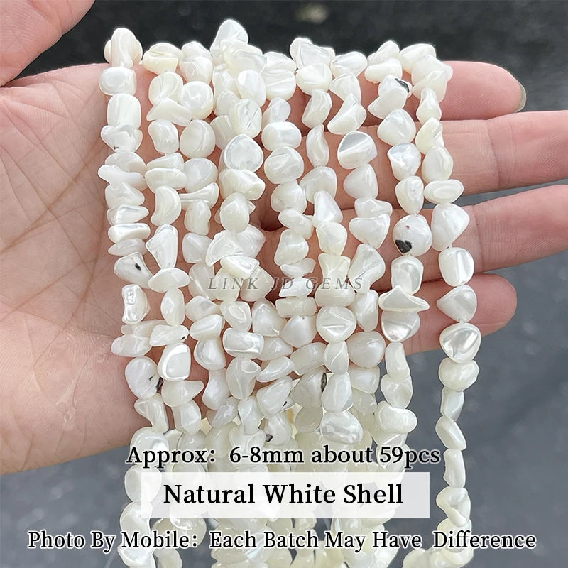 Natural Shell Beads | Irregular Smooth Spacer Beads | DIY Jewelry Making for Necklaces, Bracelets &amp; Earrings