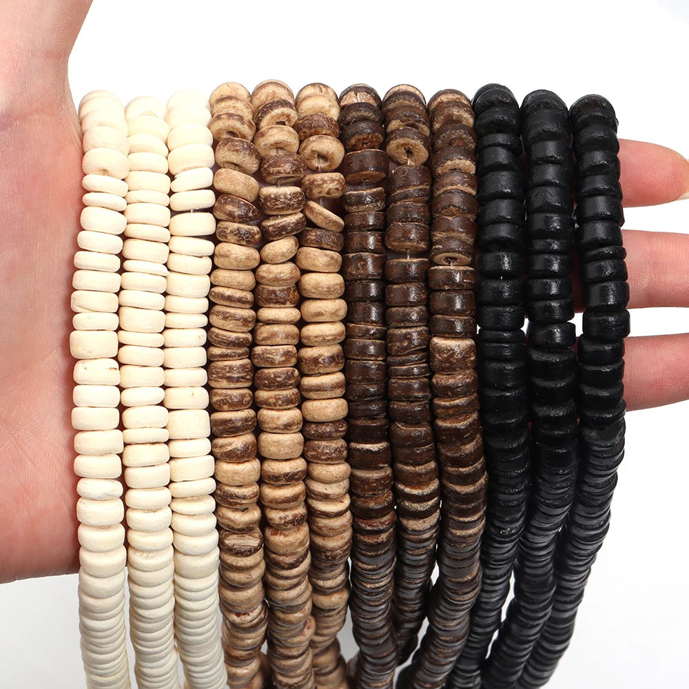 Colorful Coconut Shell Wooden Beads | 110 or 300 Round Wood Beads | DIY Jewelry Making, Bracelets, Necklaces &amp; Craft Supplies