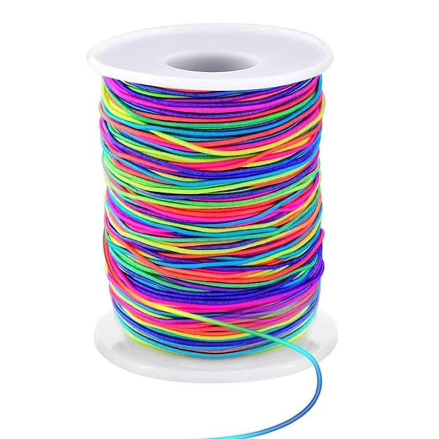 1mm Stretchy Bracelet String | Rainbow Elastic Cord | Strong Beading String for Jewelry Making, Bracelets, Necklaces & DIY Crafts