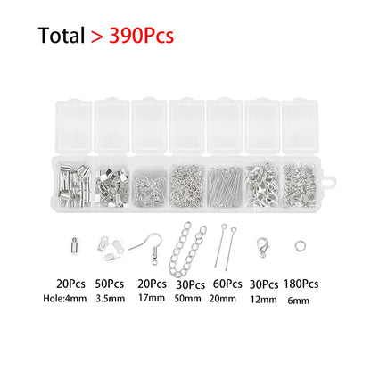 Jewelry Making Kit | Lobster Clasps, Jump Rings & Crimps Set | DIY Bracelet & Necklace Findings (210–400pcs)