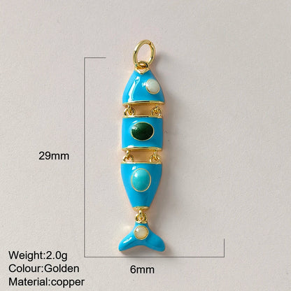 Cute Fish Charms | Gold Color Animal Pendants | Boho Charms for Earrings, Bracelets, Necklaces, Keychains & DIY Jewelry Making