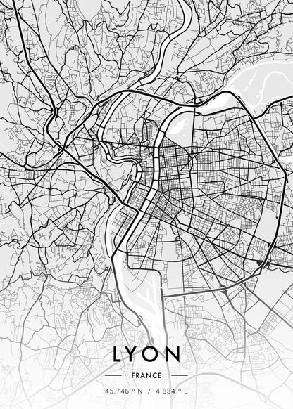 City Map Artwork Poster Paris New York Canvas Painting HD Printed Black and White Map Wall Art Picture Living Room Home Decor