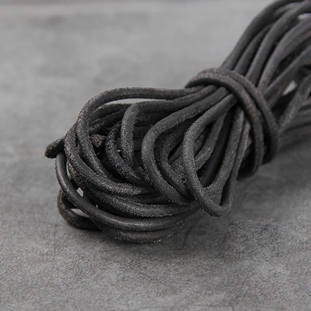 Genuine Cowhide Leather Cord 3mm Round | 2 Meters (78.7 Inches) | Colorful DIY Bracelet & Necklace Making