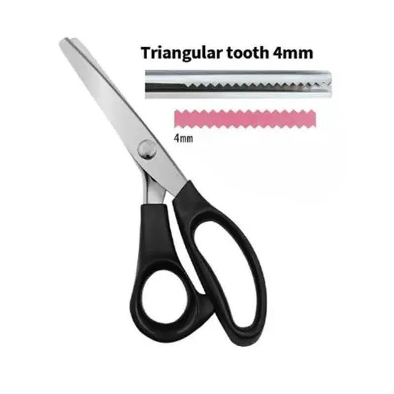 Stainless Steel Pinking Shears | Zigzag Fabric Scissors | Dressmaking, Tailoring, Lace & Sewing Tool