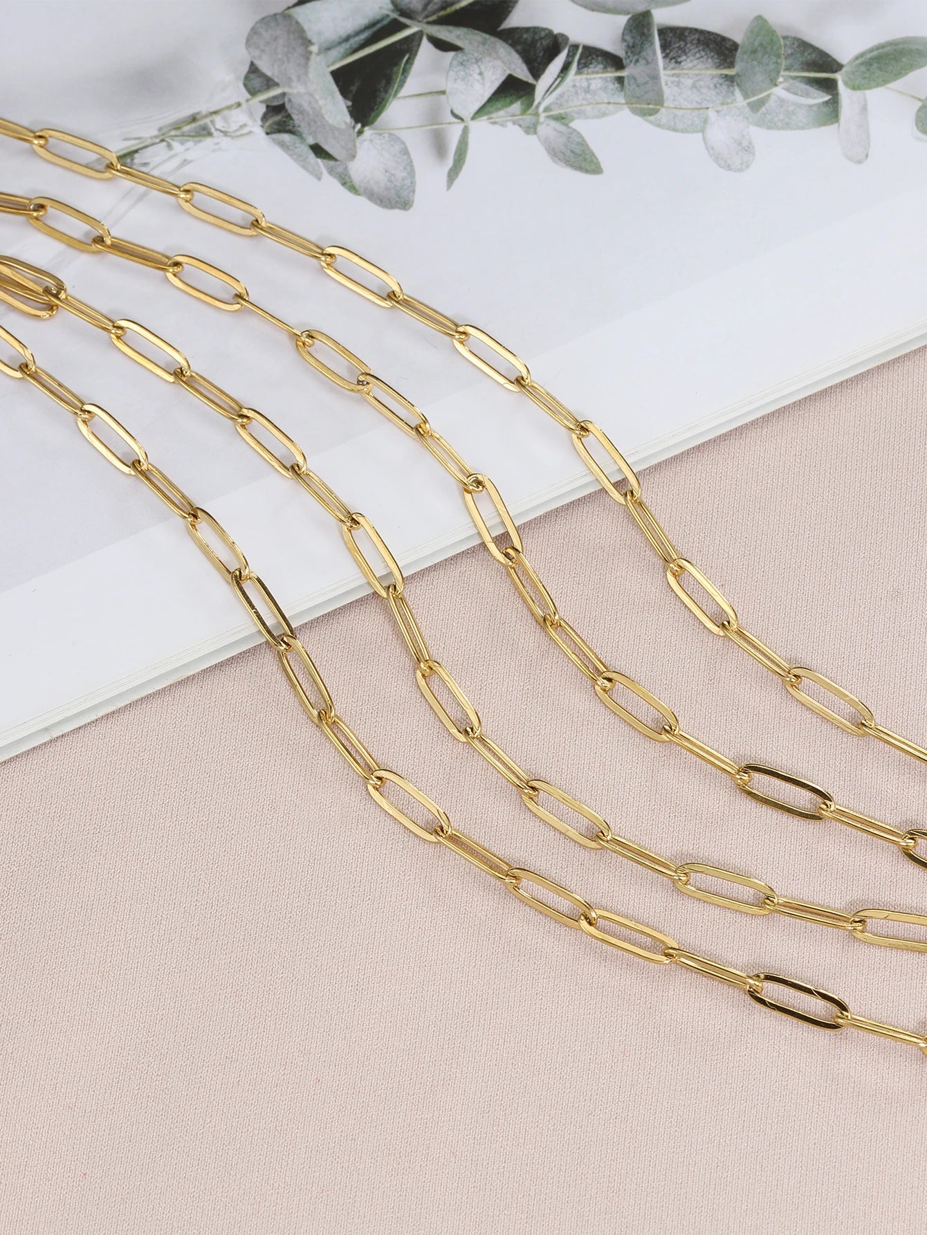 Gold Stainless Steel Chain | 6.5 ft Jewelry Chain | Necklace, Bracelet & Choker DIY Making Supplies