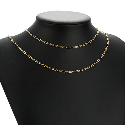 Stainless Steel Flat Link Chain | 2 Meter (6.5 feet) Bulk Jewelry Chain | DIY Necklace & Bracelet Making Supplies | Chain by the Roll