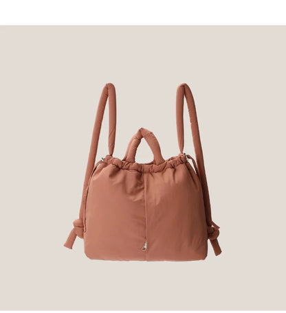 Vintage Puffer Tote Bag – Large Capacity Nylon Shoulder & Crossbody Handbag