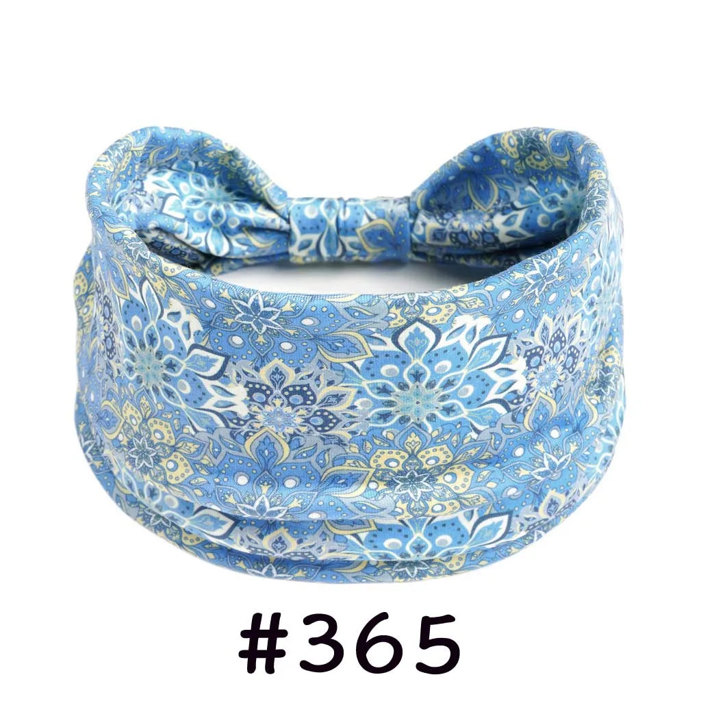 Boho Headbands for Women | Wide Knotted Stretch Hair Wraps for Yoga, Travel & Everyday Wear