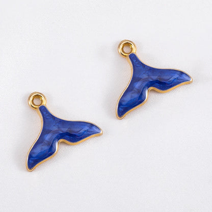 Ocean Charms | 10 White Enamel Sea Life Pendants | Shell, Coral, Fish & Heart DIY Jewelry Supplies
