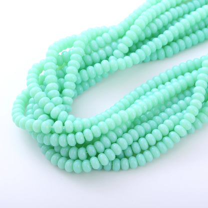 76-Piece Glass Wheel Beads | 5x8mm Crystal Rondelle Spacer Beads | DIY Jewelry Making, Bracelets, Necklaces &amp; Earrings