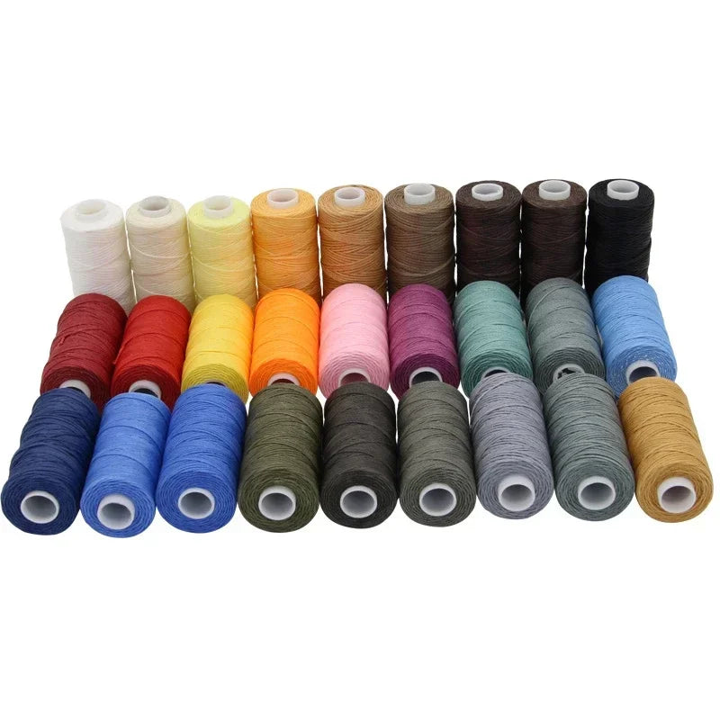 0.8mm Waxed Polyester Thread | 50M Leather Sewing Cord | Strong Wax Thread for Leatherwork, Jewelry Making & DIY Crafts