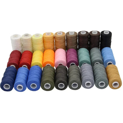 0.8mm Waxed Polyester Thread | 50M Leather Sewing Cord | Strong Wax Thread for Leatherwork, Jewelry Making & DIY Crafts