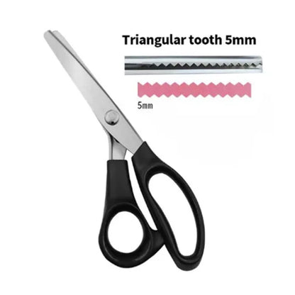 Stainless Steel Pinking Shears | Zigzag Fabric Scissors | Dressmaking, Tailoring, Lace & Sewing Tool