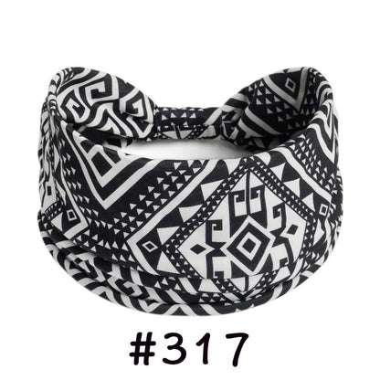 Boho Headbands for Women | Wide Knotted Stretch Hair Wraps for Yoga, Travel & Everyday Wear