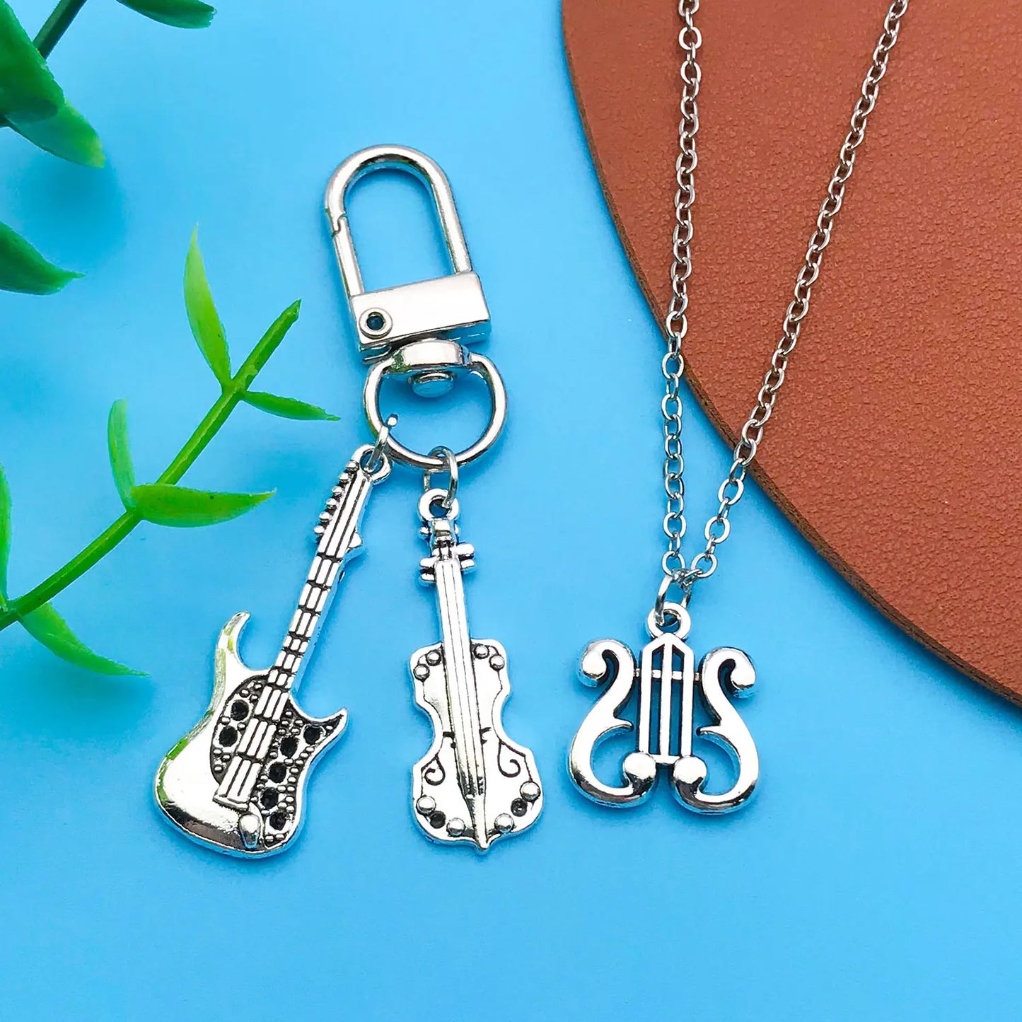 15-Piece Antique Silver Musical Instrument Charms | Guitar, Piano & Violin Pendants | DIY Jewelry Making Supplies