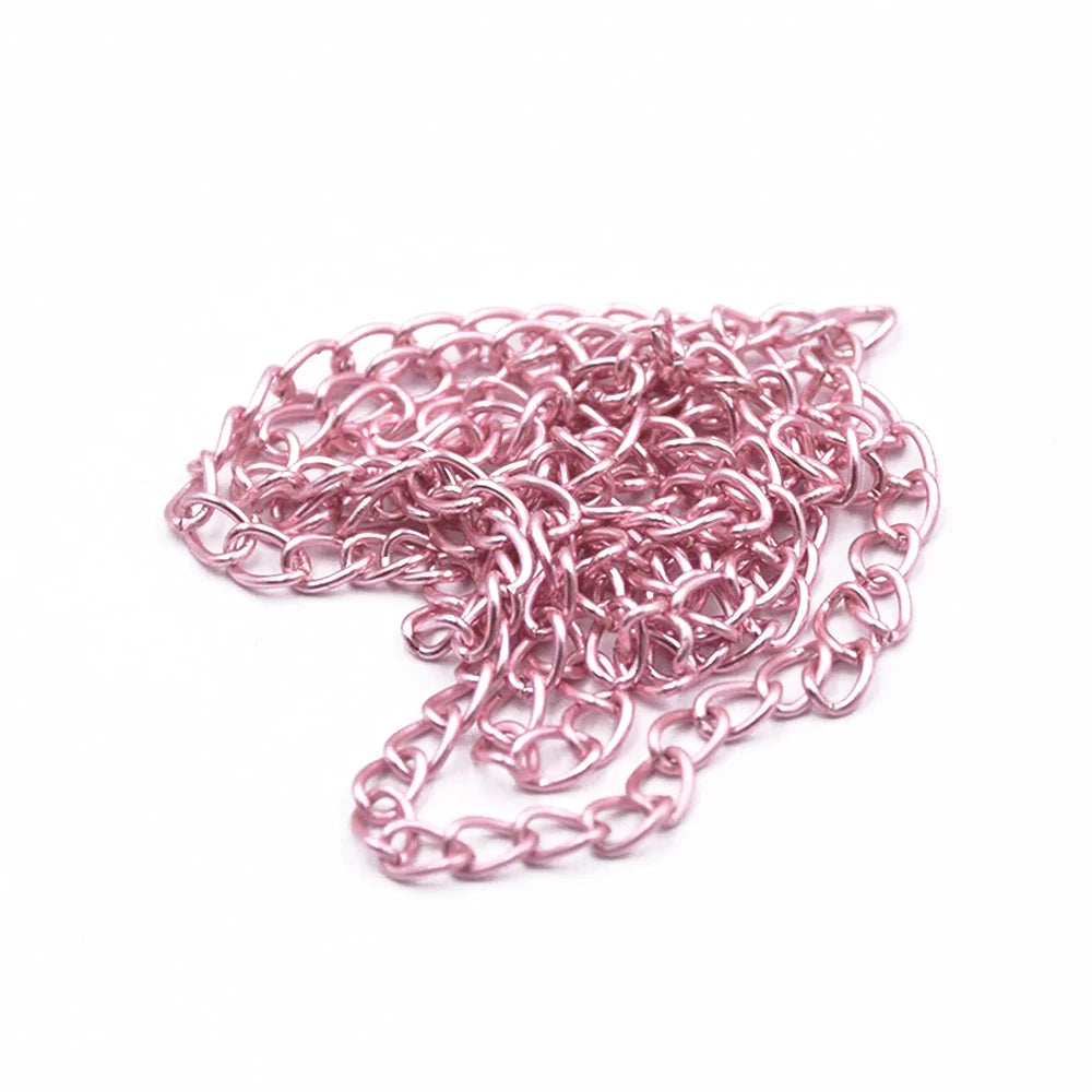 Colorful Metal Jewelry Chain | 2 Meter Link Chain for Necklaces & Bracelets | DIY Jewelry Making & Craft Supplies