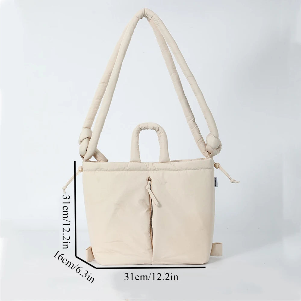 Puffer Backpack for Women – Lightweight Puffy Drawstring Tote & Shoulder Bag
