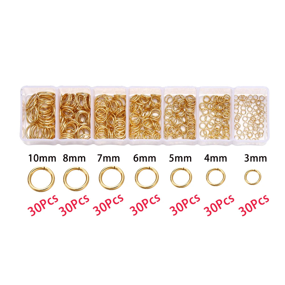 Jewelry Making Kit | Lobster Clasps, Jump Rings & Crimps Set | DIY Bracelet & Necklace Findings (210–400pcs)