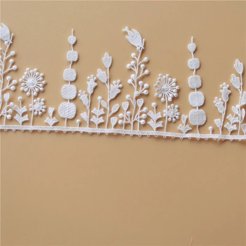Embroidered Tassel Lace Trim | 1 Yard Decorative Fabric Ribbon | Sewing Trim for Clothing, Bags, Curtains & Crafts #SewingSupplies #LaceTrim
