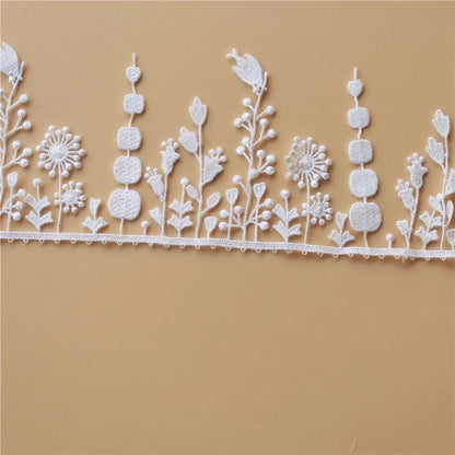 Embroidered Tassel Lace Trim | 1 Yard Decorative Fabric Ribbon | Sewing Trim for Clothing, Bags, Curtains & Crafts #SewingSupplies #LaceTrim